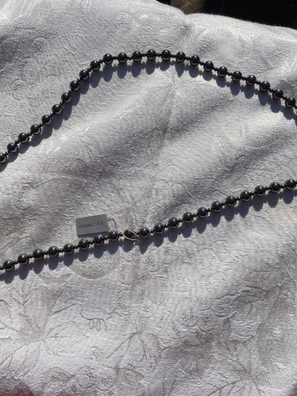 Hematite Necklace 30" New with Tag 95 grams - Picture 4 of 9